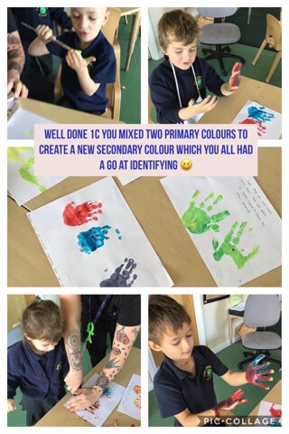 Image of Using our hands to mix!