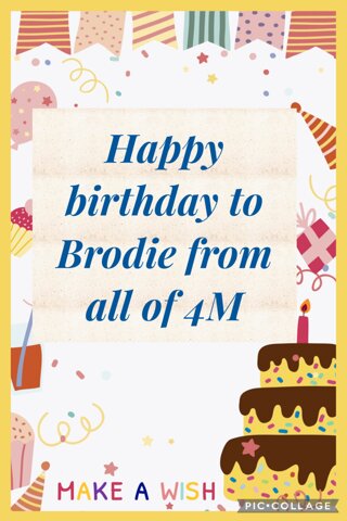 Image of Happy birthday Brodie