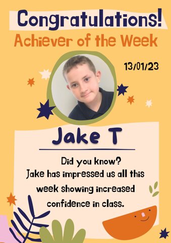Image of 3T's Achiever of the Week