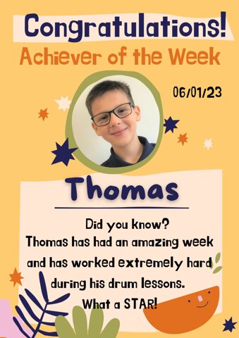 Image of 3T's Achiever of the week is....