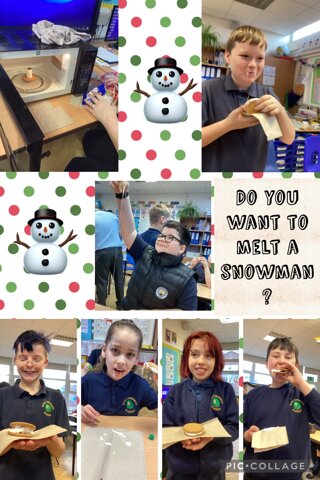 Image of Snowmen melting in science!