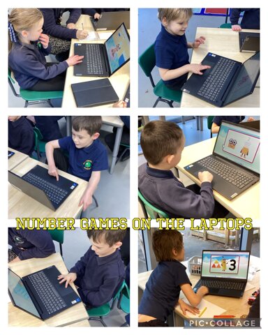 Image of Maths games on the laptops