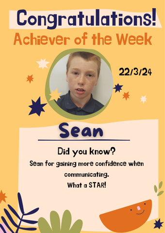 Image of Achiever of the Week!
