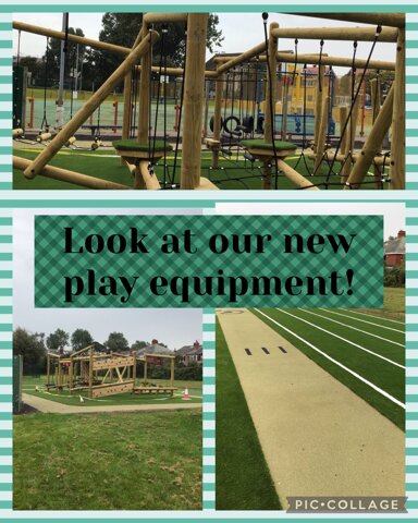 Image of Getting excited about the new play equipment 