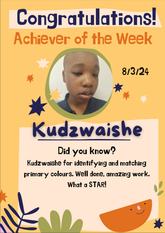 Image of Achiever of the Week!