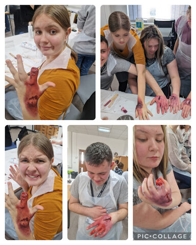 Image of College link course, at B&F college- Stage makeup
