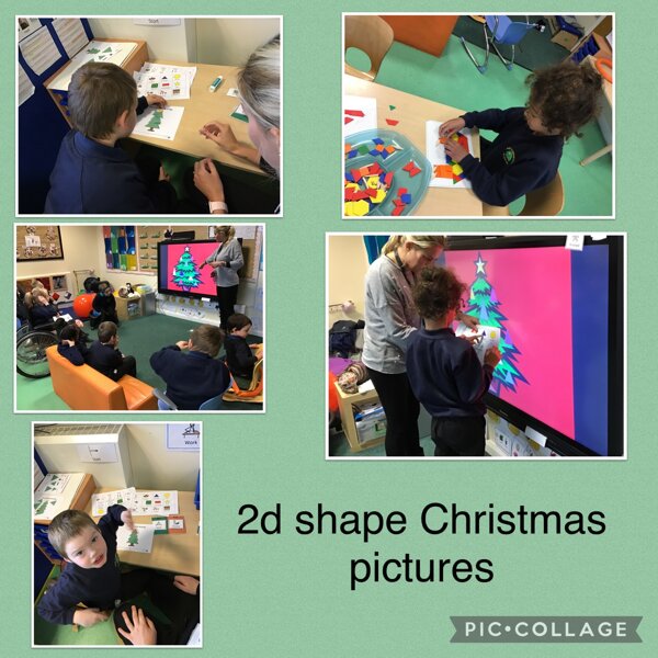 Image of 2d shape Christmas pictures 