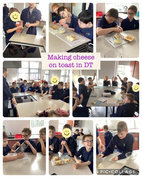 Image of DT making cheese on toast 