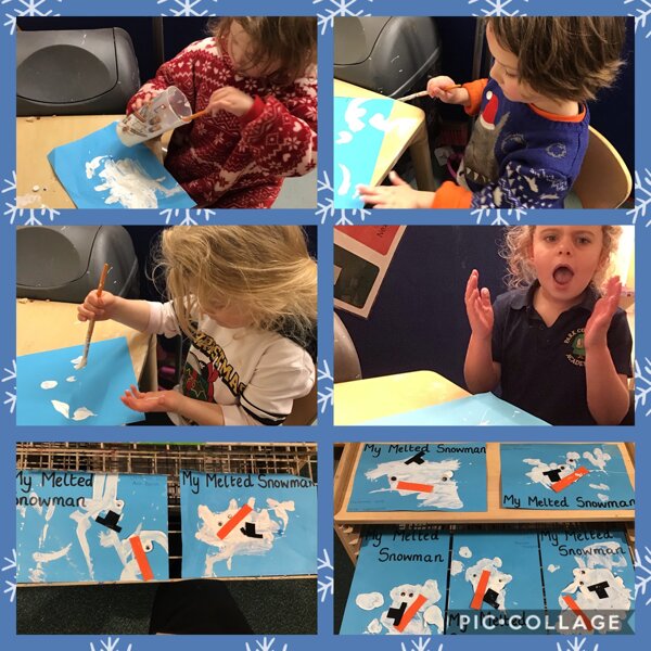 Image of Melted snowman creations!