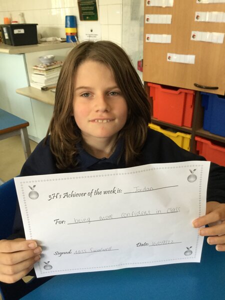 Image of 3H Achiever of the week!